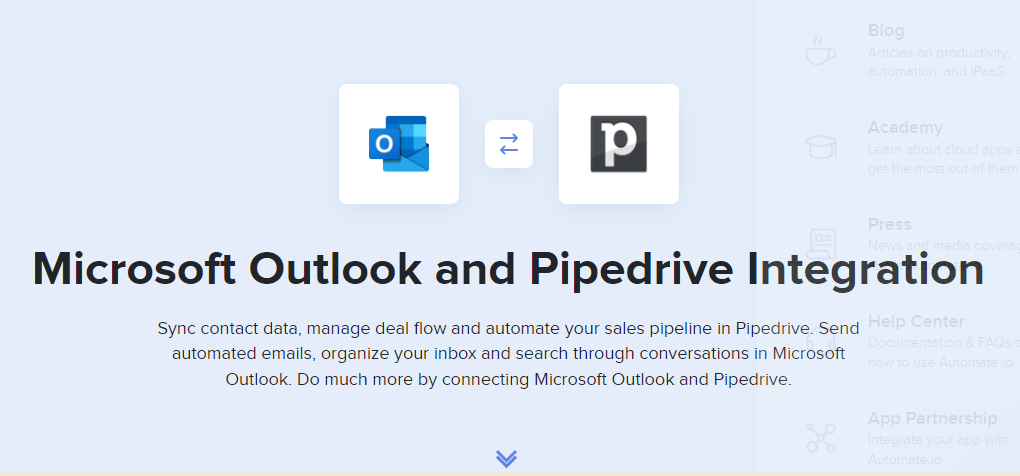 link Pipedrive to Outlook