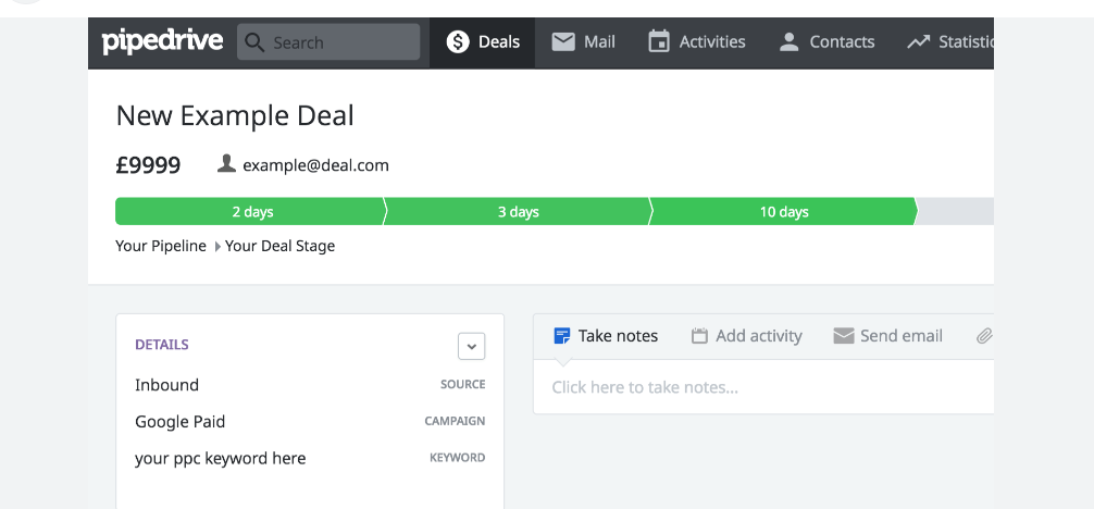 how to upload deals to Pipedrive
